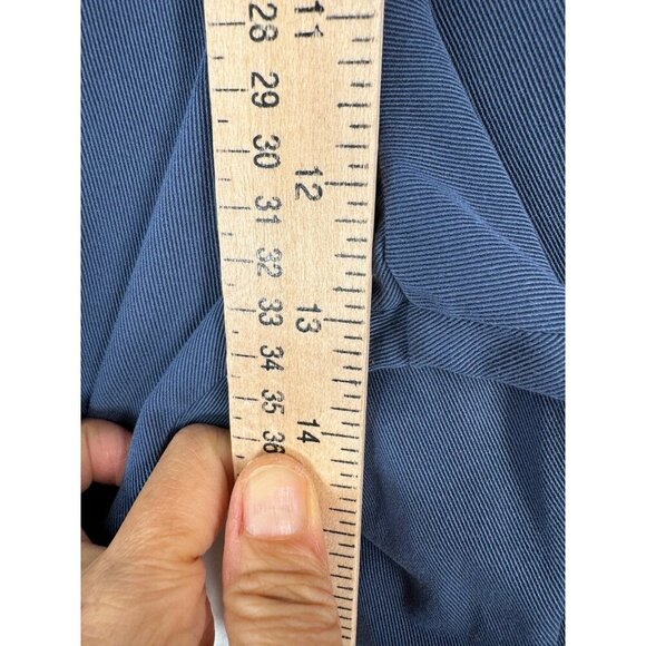 Zara Side striped high waist wide leg cargo Trousers dark navy 90s sz S - Picture 5 of 10